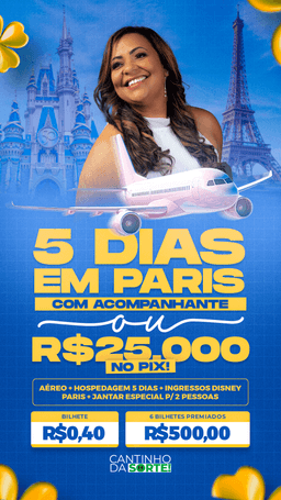 UMA VIAGEM COM ACOMPANHANTE PRA DISNEY PARIS OU 25k no pix! ✈️🎊🏰❤️